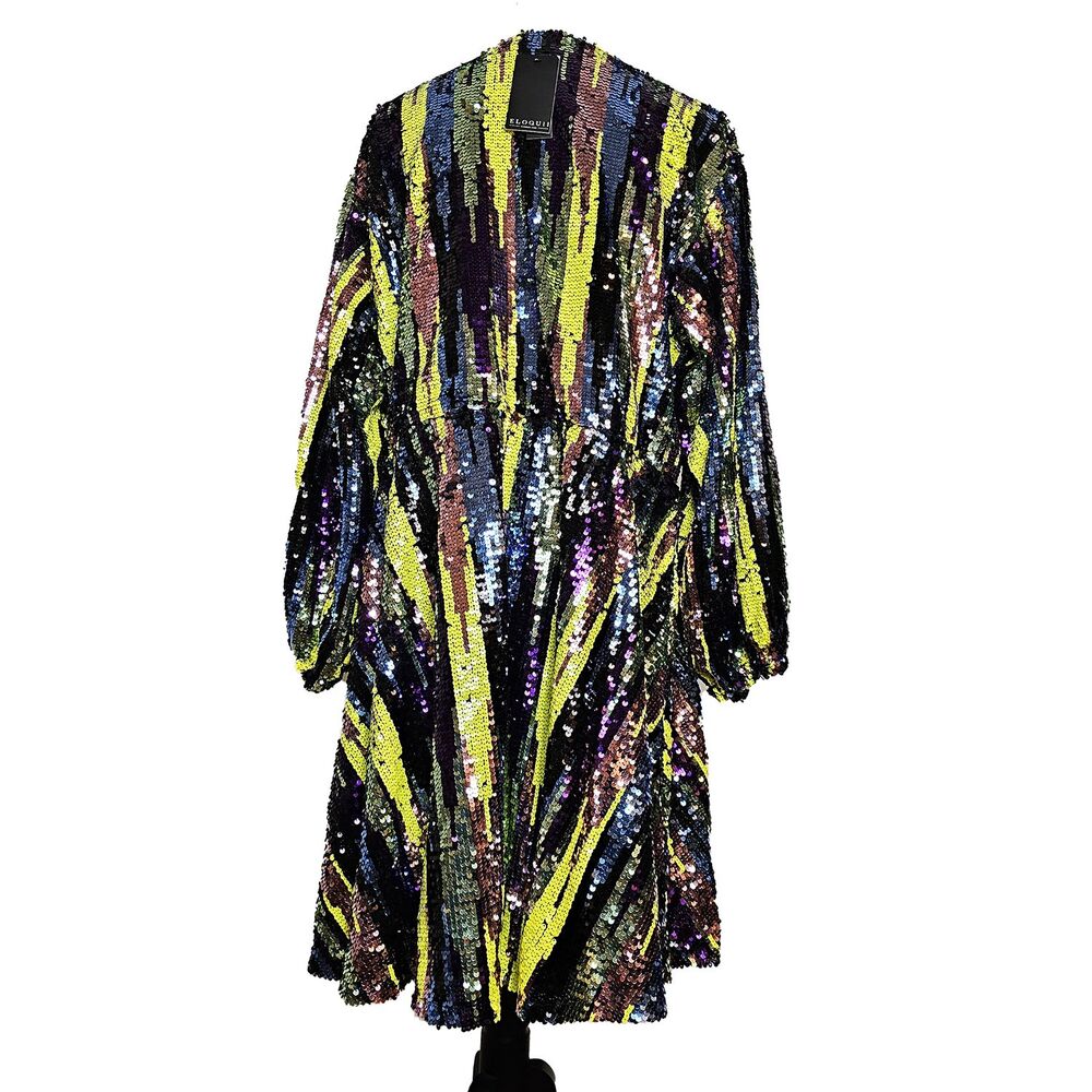 Eloquii Multicolor Sequin Midi Dress - Picture 3 of 6